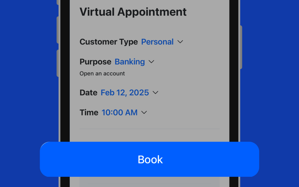 Image of final step in booking an appointment